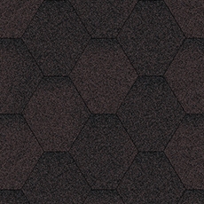 бч мозаика коричневая эко 1 Битумная Черепица Акваизол Мозаика Коричневая Эко